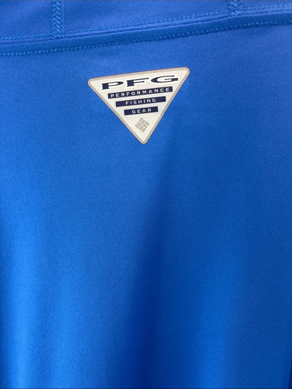 Columbia Blue Lightweight Hooded Performance Shirt Jacket